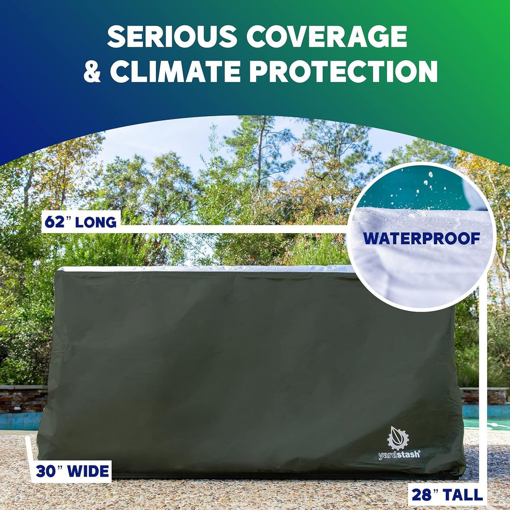 YardStash Deck Box Cover - Heavy Duty, Waterproof Covers for Outdoor Cushion ...