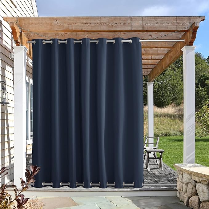 NICETOWN Waterproof Patio Outdoor Curtain and Drape, Thermal Insulated Top an...