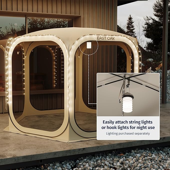East Oak Screen House Tent Pop-Up, Portable Screen Room Canopy Instant Screen...