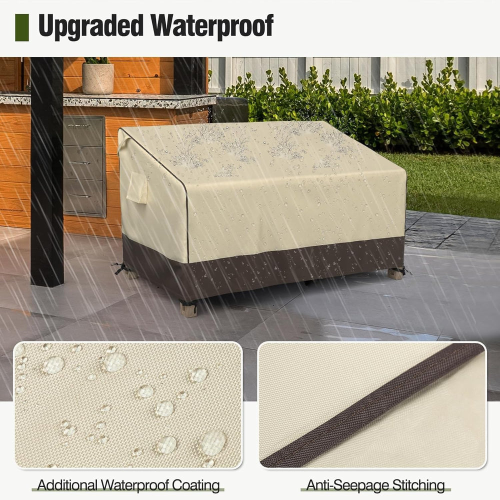 MR.COVER Outdoor Couch Cover Waterproof, Patio Furniture Covers for 3-Seater ...