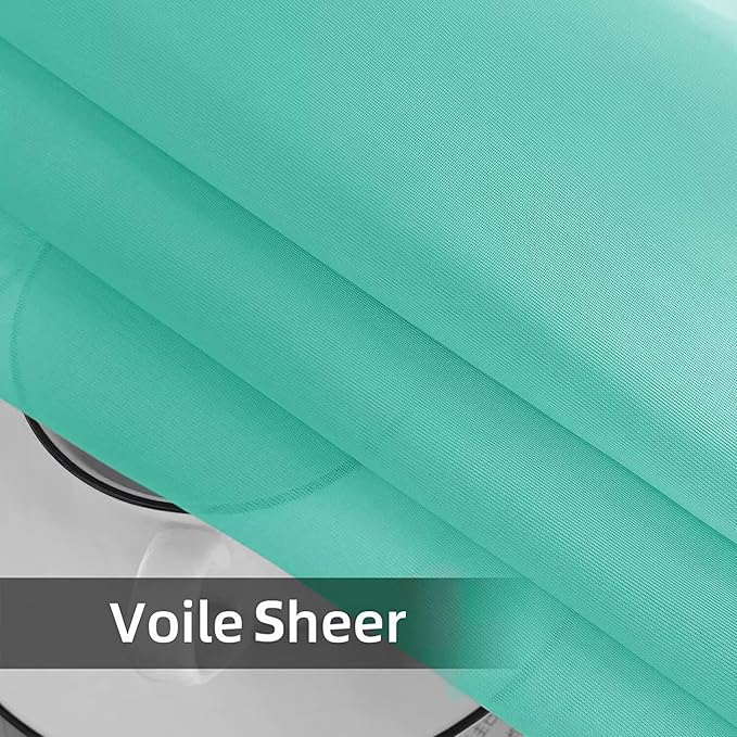 SpaceDresser Waterproof Outdoor Sheer Curtains for Patio - 2 Panels Rod Pocke...