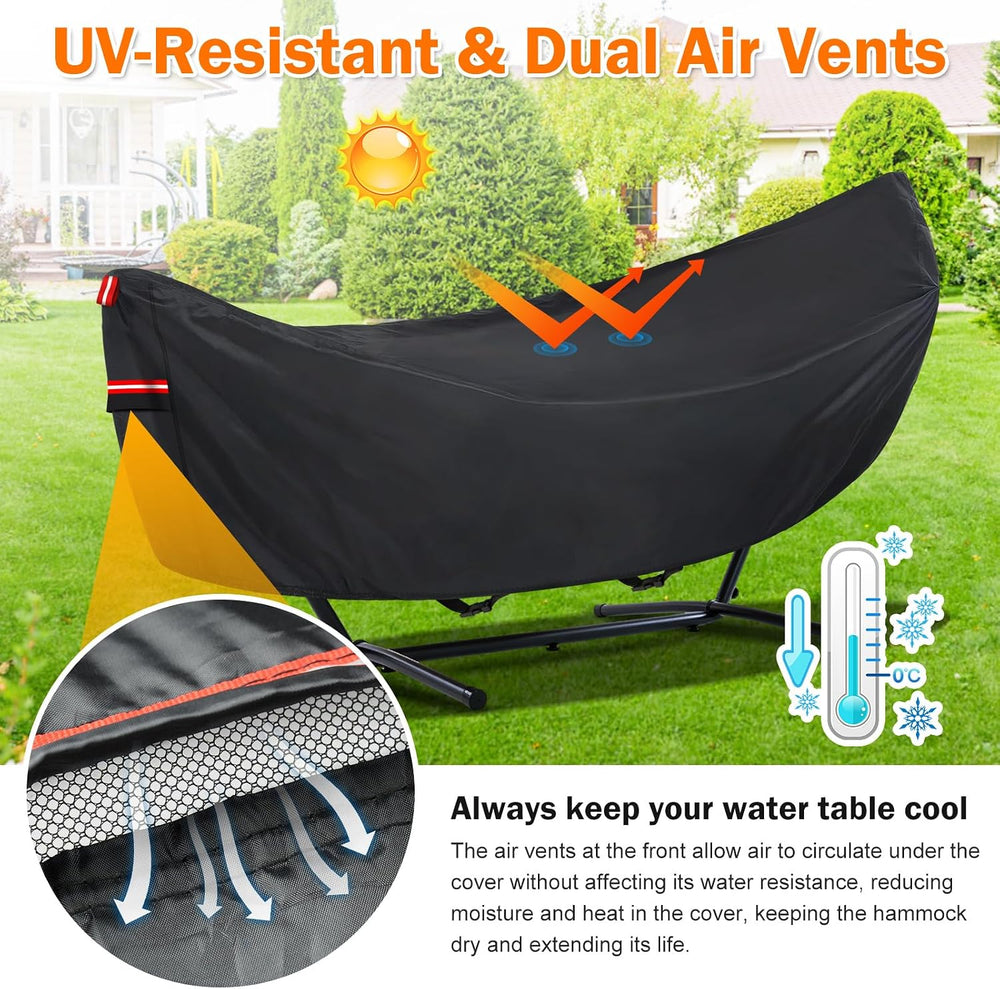 6 Layers Waterproof Hammock Cover for 11-12ft Hammock Stand