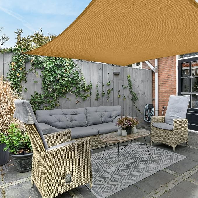 Asteroutdoor Sun Shade Sail Rectangle 10' x 13' UV Block Canopy for P...