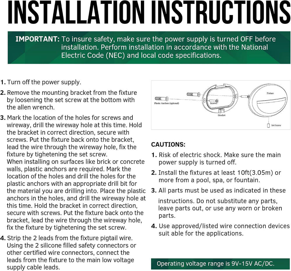 GKOLED 2-Pack Low Voltage LED Oval Stair Lights, Outdoor Riser Step Lights, L...