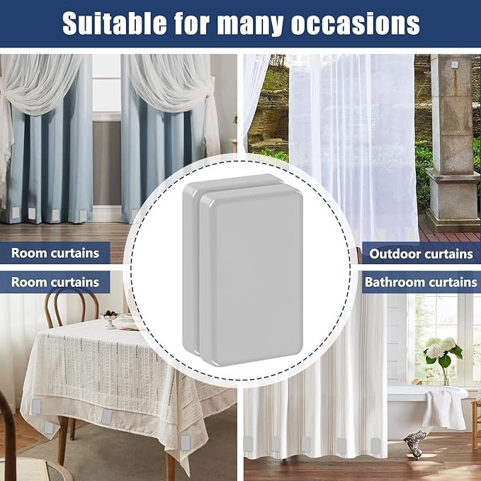 36pcs Outdoor Curtain Weights, Plastic Wrapped Magnetic Drapery Weights, Wate...