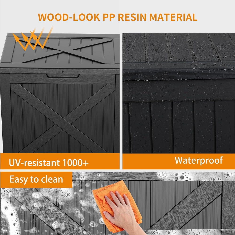 32 Gallon X Patten Outdoor Storage Box Weather Resistant UV Protection Waterp...