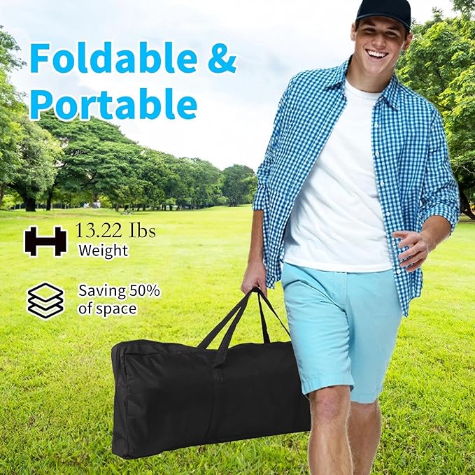 FAHKNS Hammock Camping Chair, 360° Swivel Chair with Adjustable Backrest, Fol...