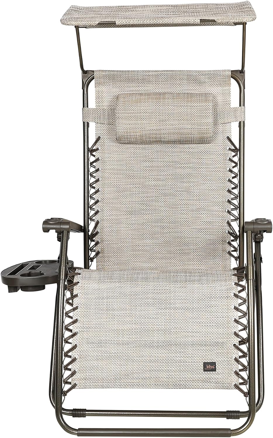 Bliss Hammocks 30" XL Zero Gravity Outdoor Lounge Chair, Sand, Set of 2
