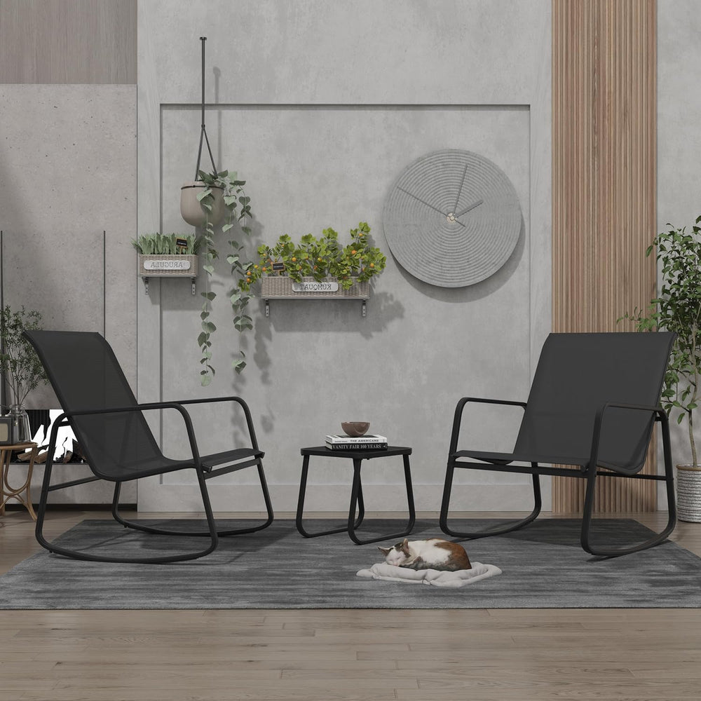 Ainfox 3 Piece Patio Furniture Set, All Weather Textile Outdoor Conversation ...