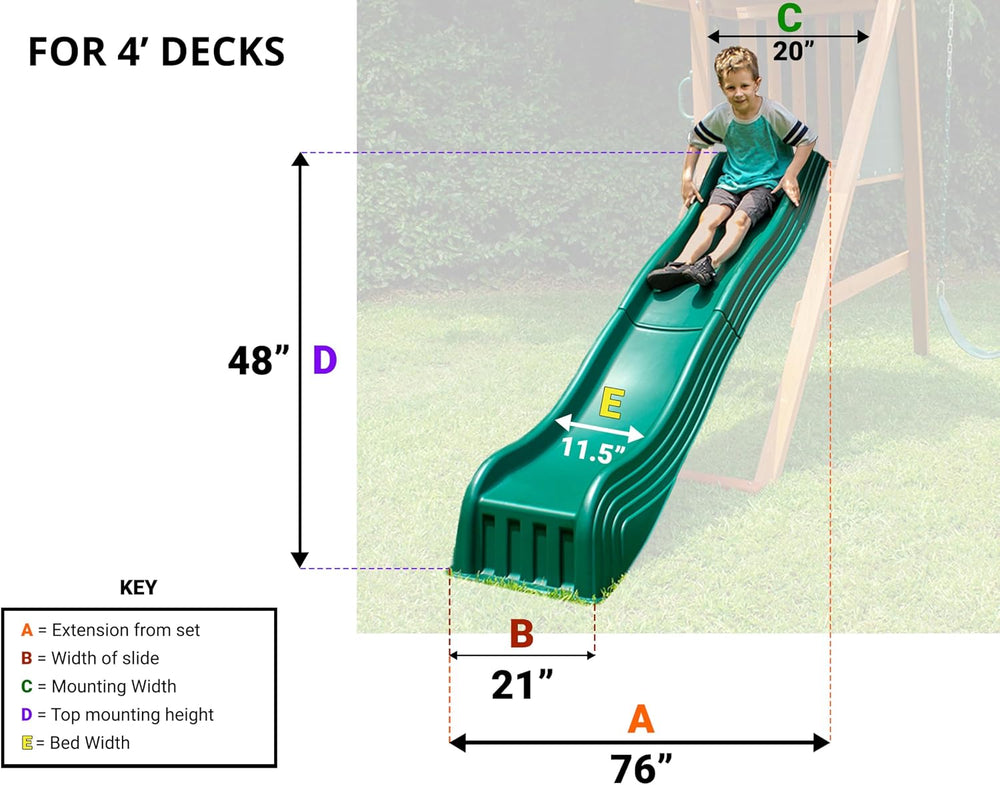 Swing-N-Slide WS 5037 Two Piece Plastic Cool Wave Slide for Swing Sets- Swing...