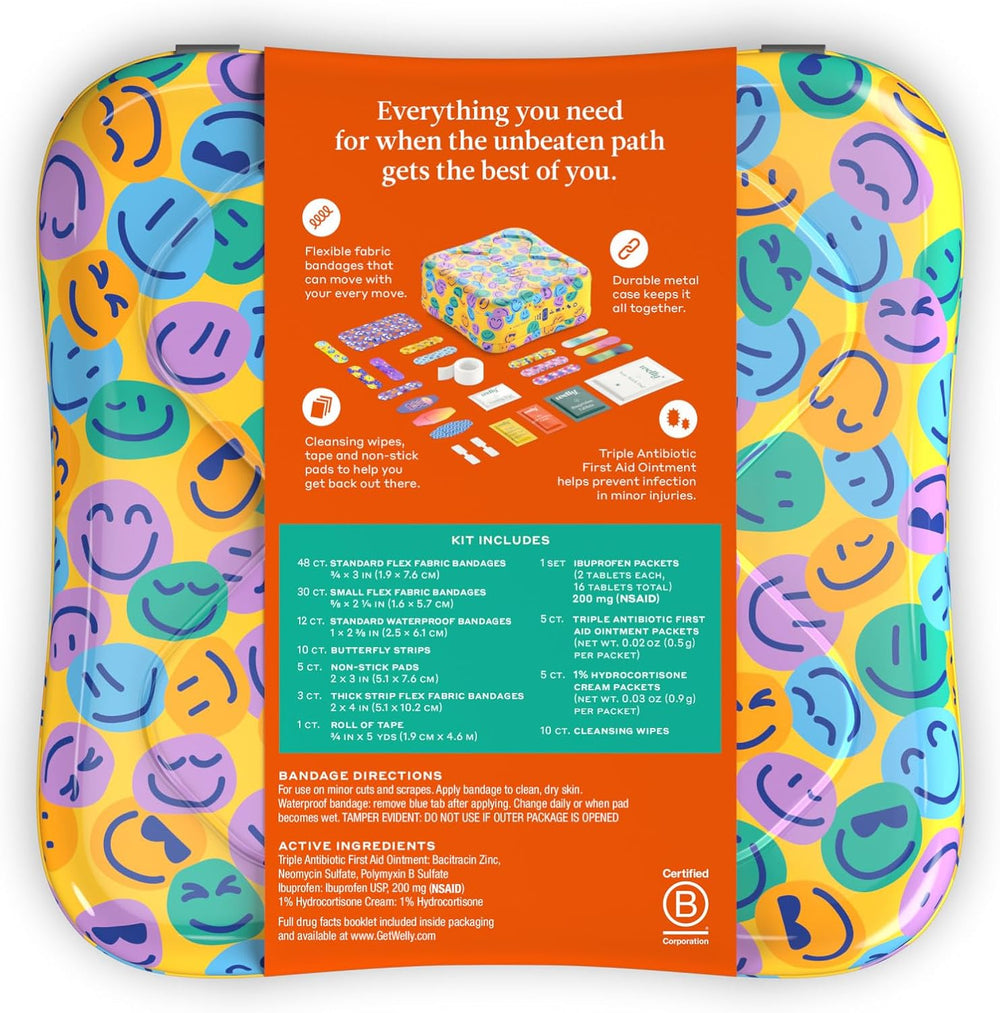 Welly First Aid Kit | FSA Eligible | Adhesive Flexible Fabric and Waterproof ...