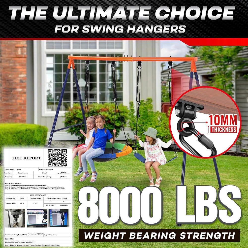 8000 LBS Swing Hanger, Heavy-Duty 10MM Solid Swing Set Hardware