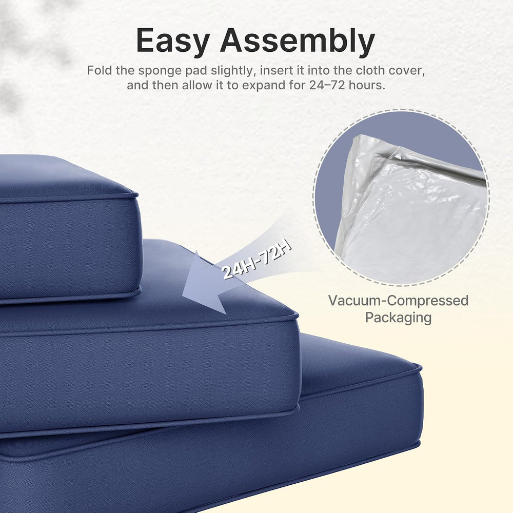 SUNCOZE 14-Piece Outdoor Cushions for Patio Furniture, 25.6"x25.6" ...