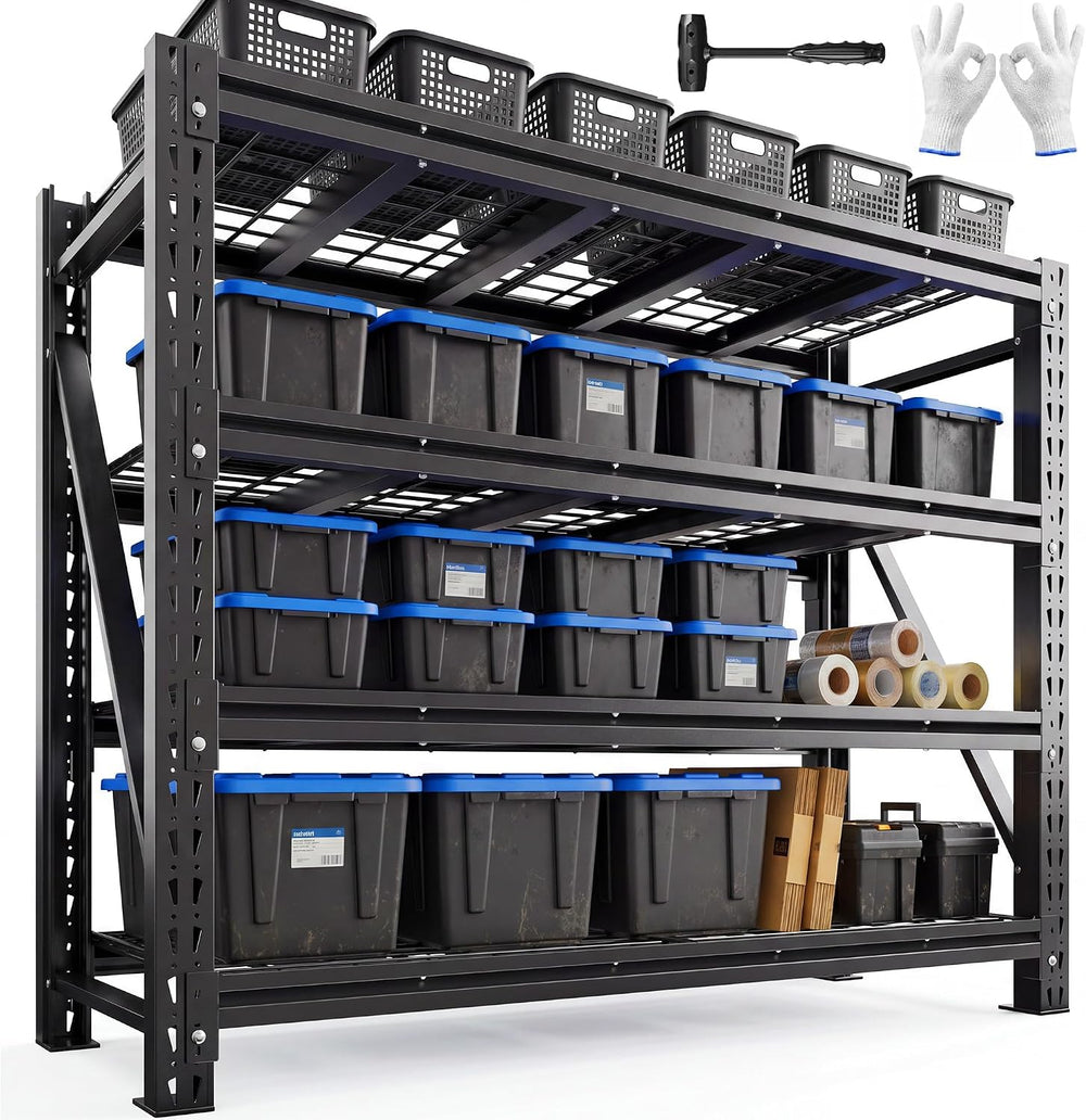 Romorgniz Garage Shelving Heavy Duty, 5000LBS Steel Rack for Garage, Shop