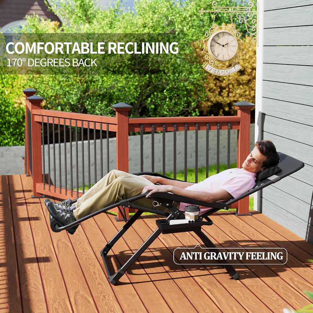 UDPATIO Oversized Zero Gravity Chair Patio Reclining Chairs with Cushion
