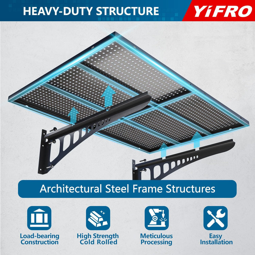 2-Pack 2x3ft Heavy Duty Garage Wall Shelving, 500 lbs Load Capacity, Garage S...