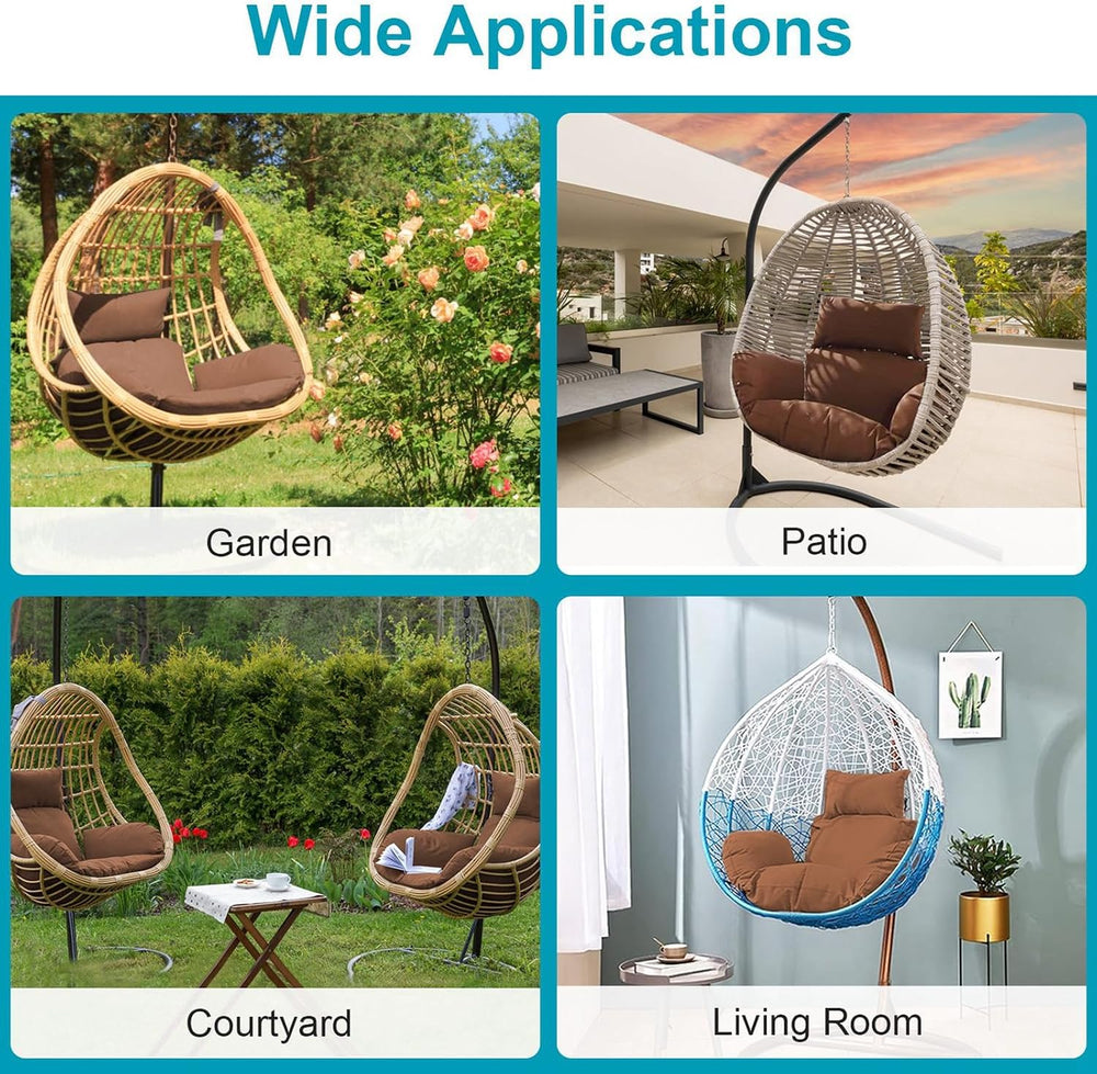 Egg Chair Cushion, Hanging Egg Chair Cushion Replacement, Washable Swing Chai...