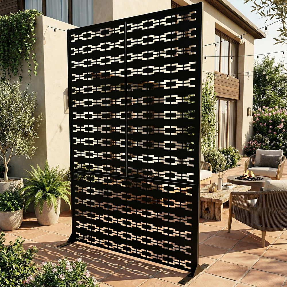 SnugNiture “Metal Privacy Screen”, 72" H × 47" W Weather Resistant ...