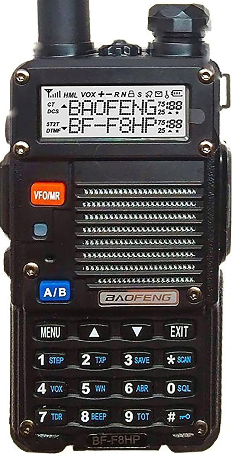 BAOFENG BF-F8HP (UV-5R 3rd Gen) 8-Watt Dual Band Two-Way Radio (136-174MHz VH...