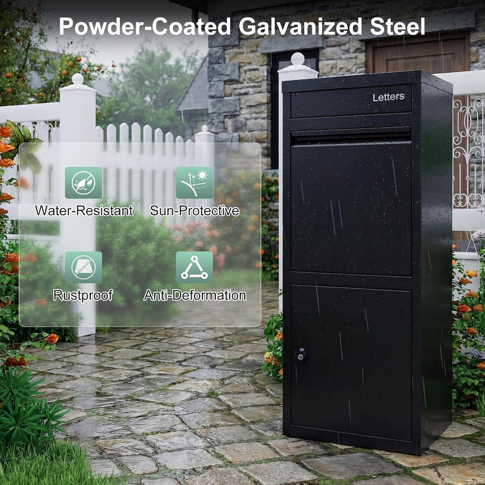 IRONMAX Heavy Duty Steel Package Delivery Boxes for Outside, 16"x15"...