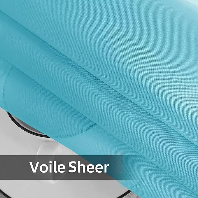 SpaceDresser Waterproof Outdoor Sheer Curtains for Patio - 2 Panels Rod Pocke...