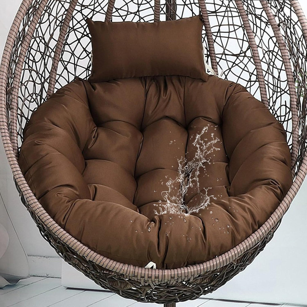 Removable Egg Chair Cushions with Headrest Pillow Waterproof