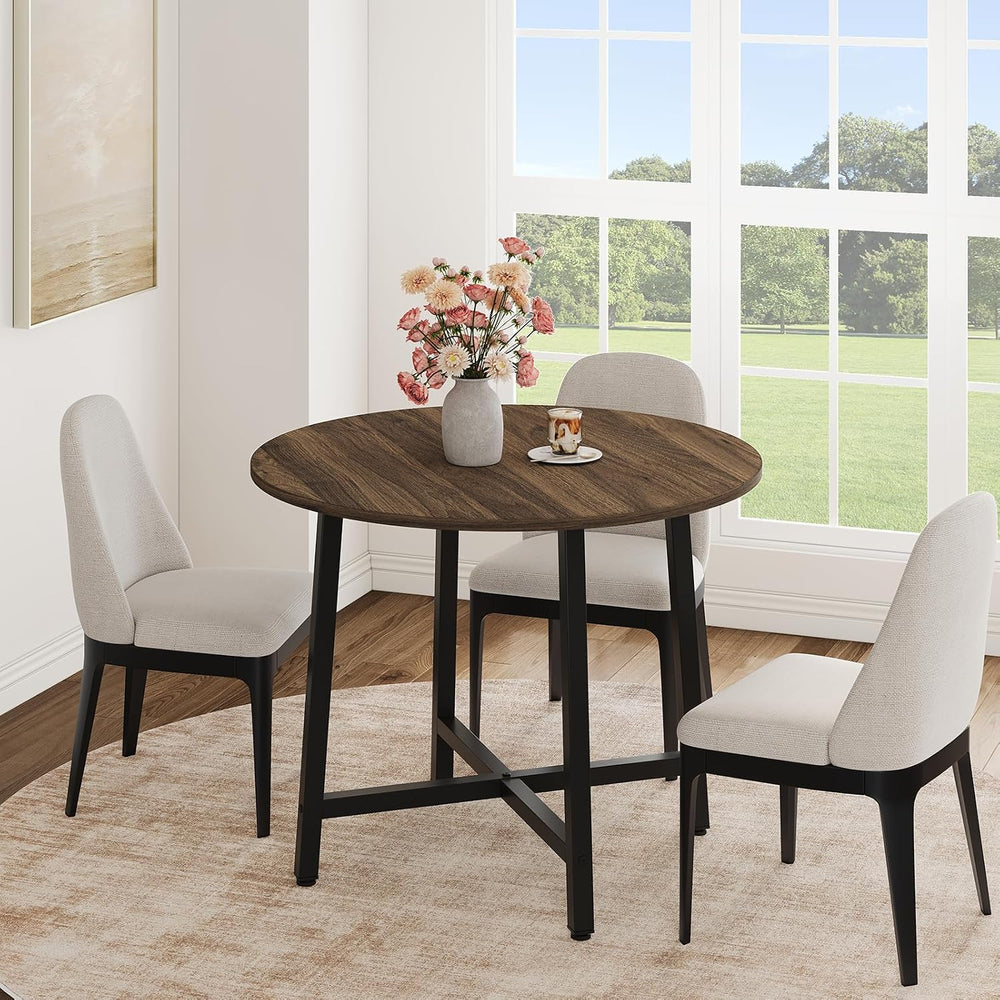 IDEALHOUSE 31.5 Inch Round Dining Table for 2-4, Small Kitchen Dining Room Ta...