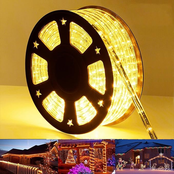 200ft LED Rope Lights Outdoor, 1440 LED Flexible Tube Lights with 8 Modes, Wa...