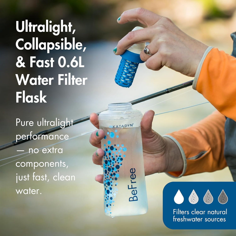 Katadyn BeFree Collapsible Water Filter Bottle 0.6L, Hiking & Trail Running