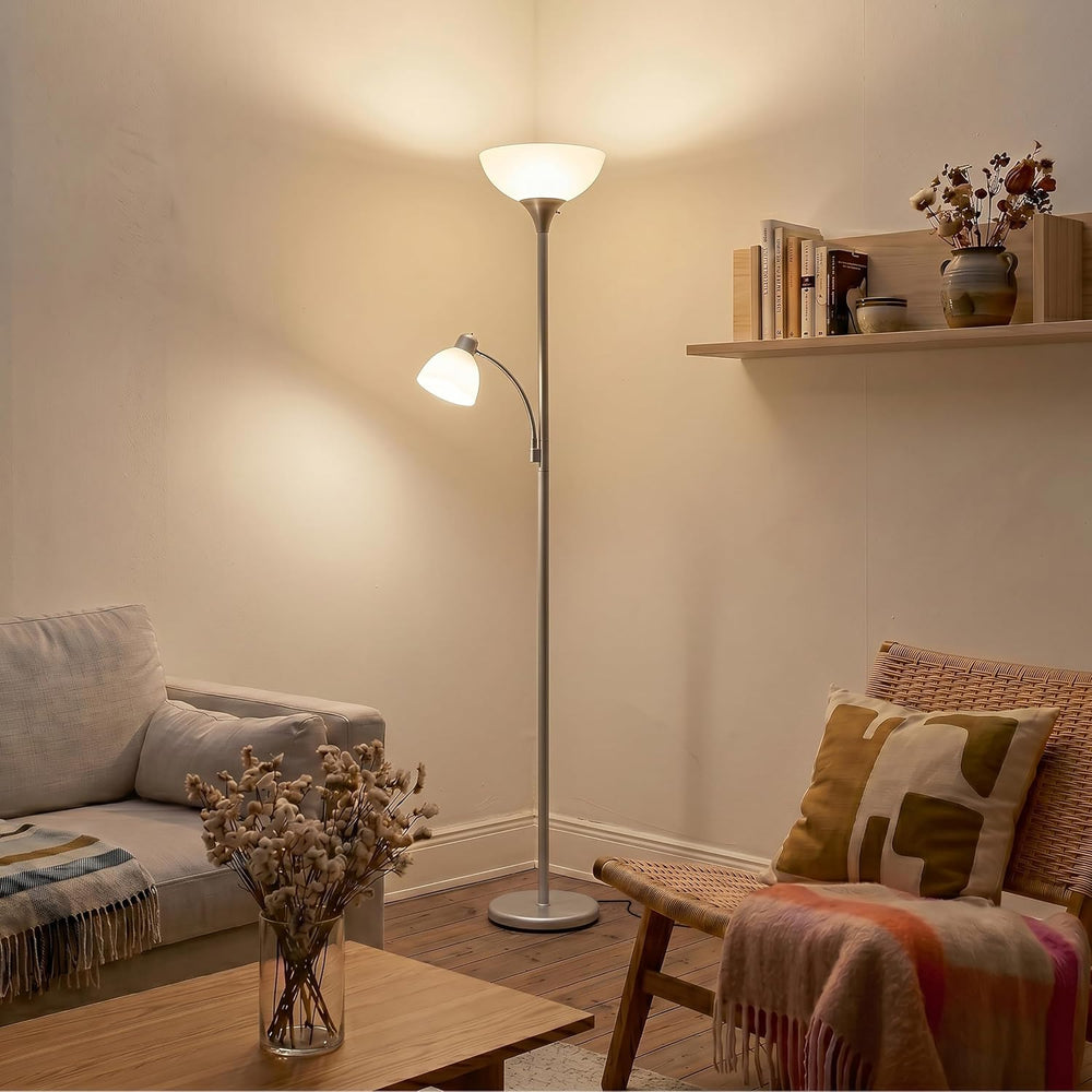 Brightech Sky Dome Plus LED Floor lamp, Torchiere Super Bright Floor Lamp wit...