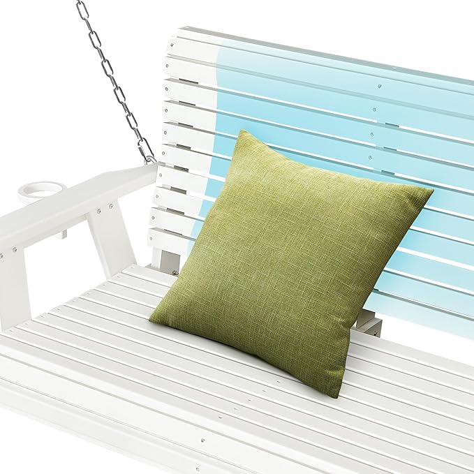 HDPE Porch Swing with 18/8 Stainless Steel Bolts, Ergonomic Design, Ultra Wea...