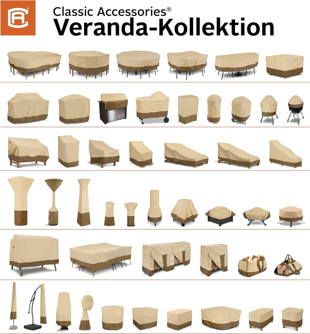 Classic Accessories Veranda Water-Resistant 45.5 Inch Patio Cushion and Cover...