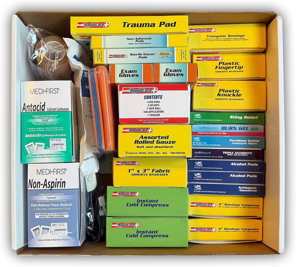 Rapid Care 3-Shelf First Aid Refill Kit - 525 Piece OSHA & ANSI Compliant...