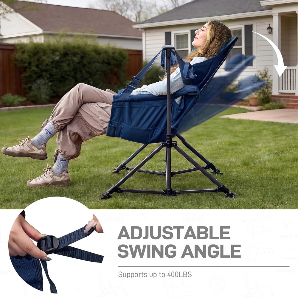 EVER ADVANCED Hammock Camping Chair, Oversized Heavy Duty Swing Chair with De...