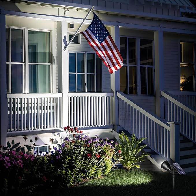 ROSHWEY Solar Spot Lights Outdoor - 600LM Spotlights Waterproof Outside Flood...