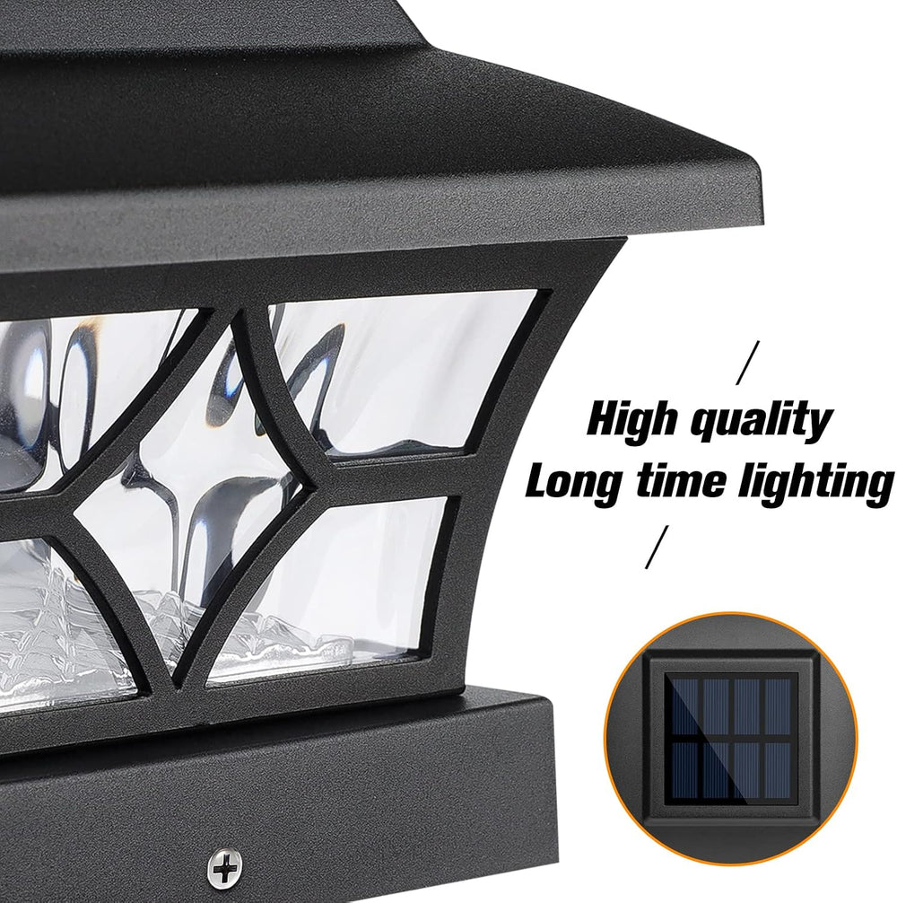 VOLISUN Solar Post Cap Lights Outdoor, Solar Powered Fence Cap Lights for 4x4...