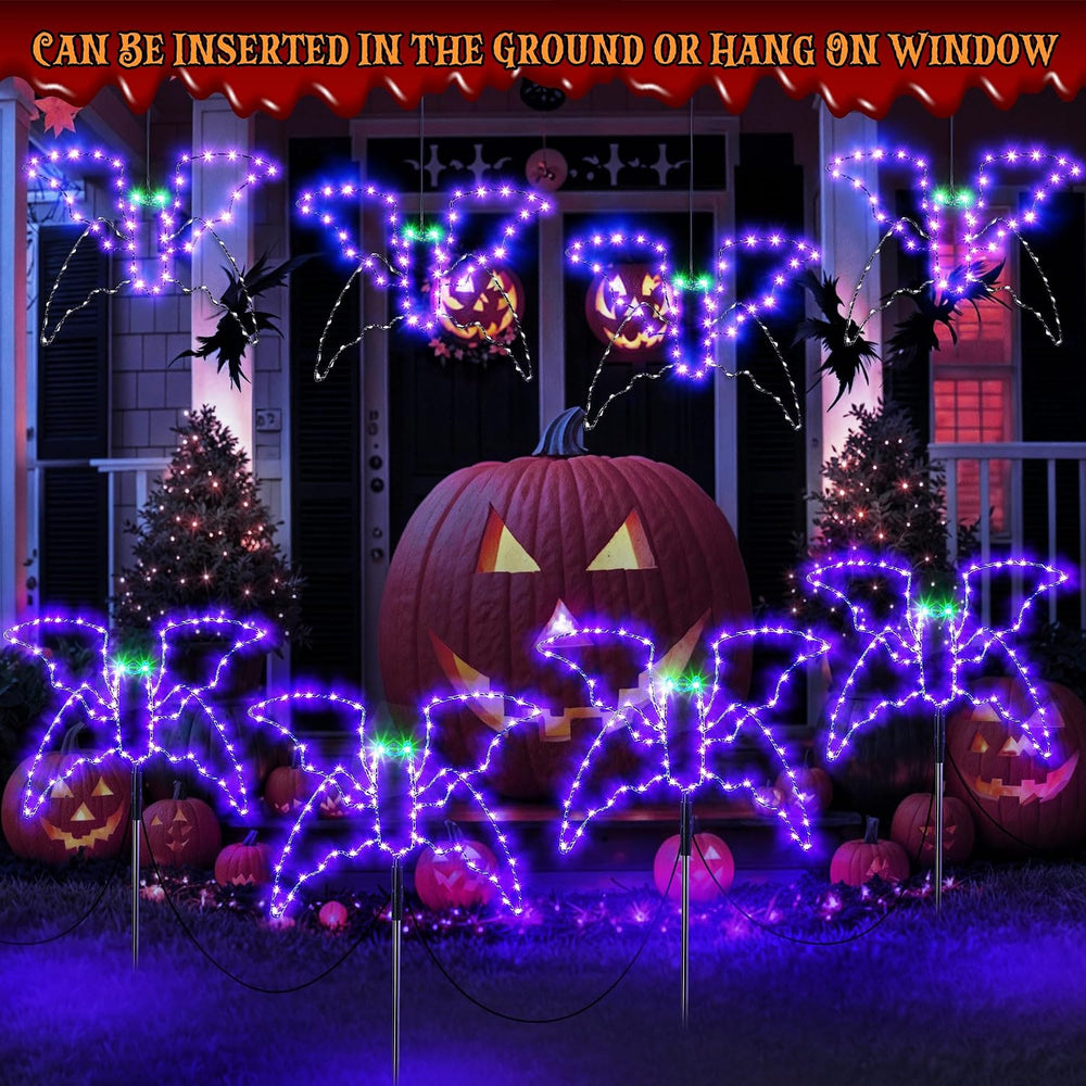 Enhon Halloween Lights Outdoor Decoration, 4 Pack Halloween Walkway Lights, 4...