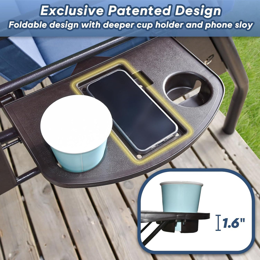 ZZW 3 Seat Outdoor Porch Patio Swing with Stand 800lbs 2-in-1 Convertible Swi...