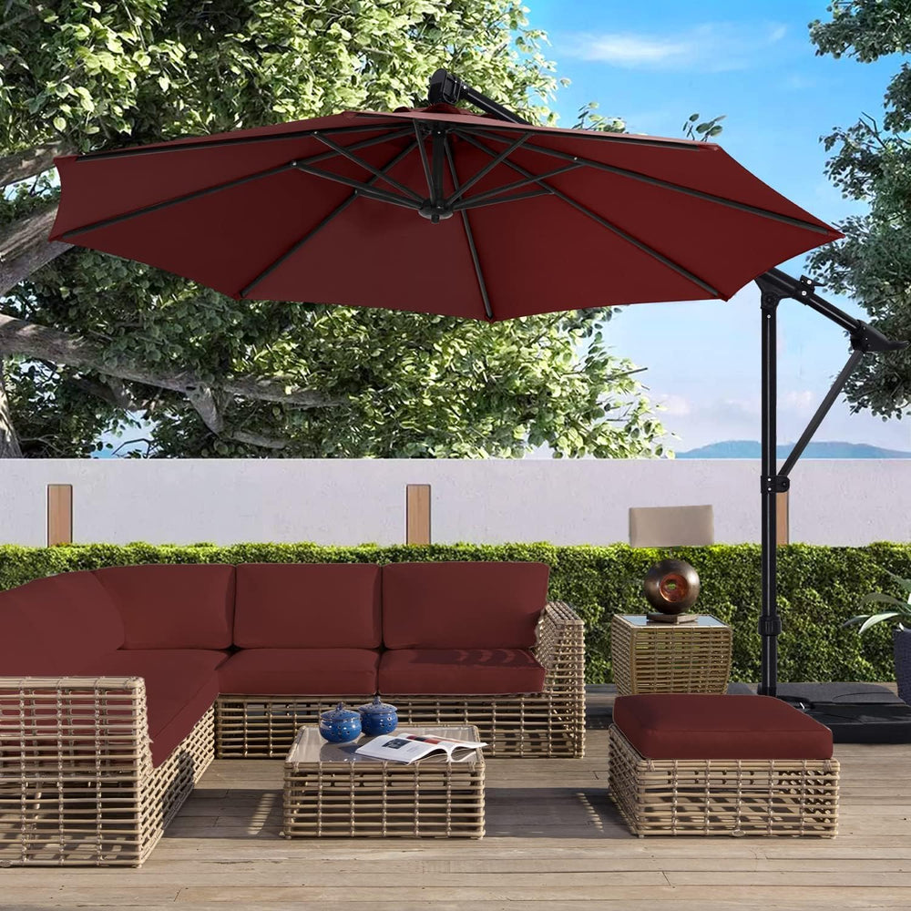 ABCCANOPY 10FT Cantilever Offset Hanging Patio Umbrella