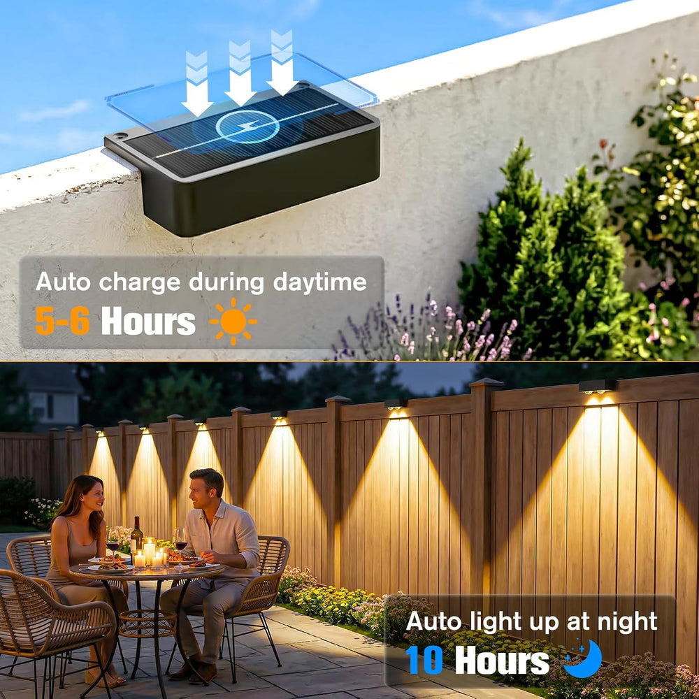 Bridika Solar Deck Lights with Remote, 16 Pack Fence Lights Solar Powered