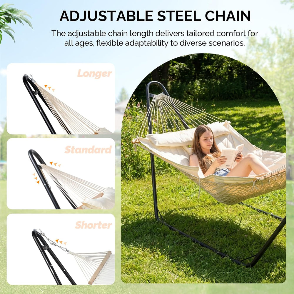 2026 Upgraded-ONCLOUD Hammock with Stand for Outsides, Heavy Duty Adjustable ...