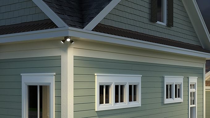 Lithonia Lighting HomeGuard 3-Light LED Outdoor Flood Lights, Outdoor LED Lig...