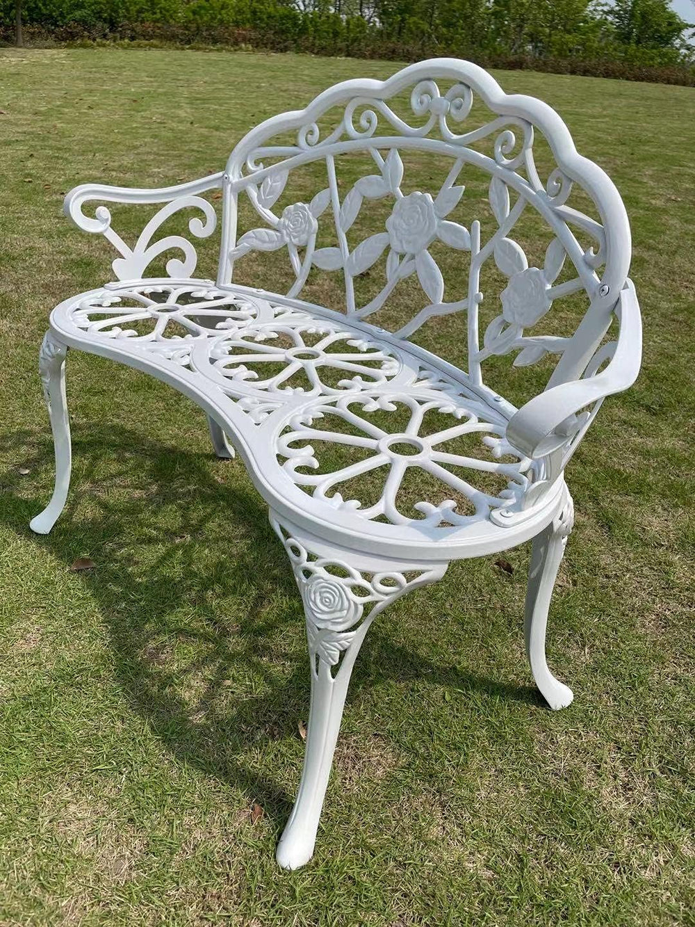 U/D Outdoor Bench Park Garden Bench ,All Chair Anti Rust Cast Aluminum Patio ...