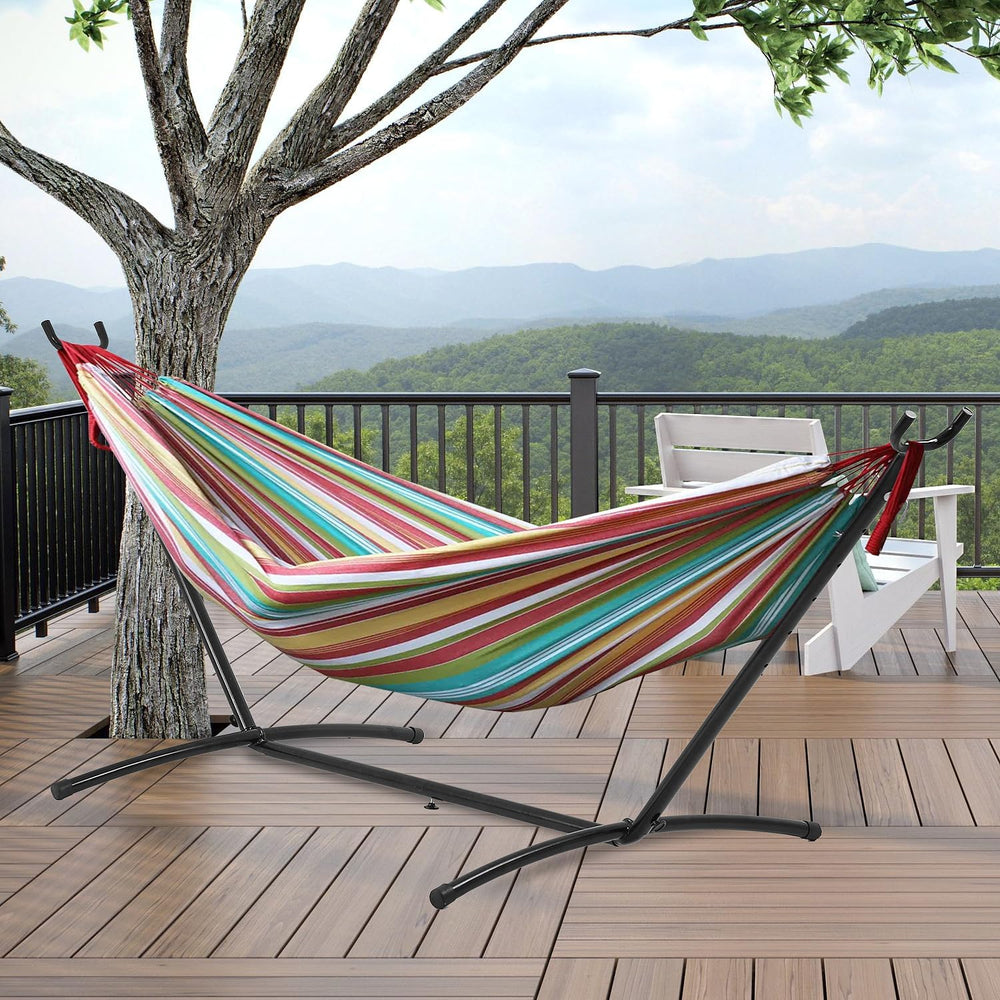 NChanmar Hammock Stand Portable, 450lbs Capacity Heavy Duty Steel Frame, Hamm...