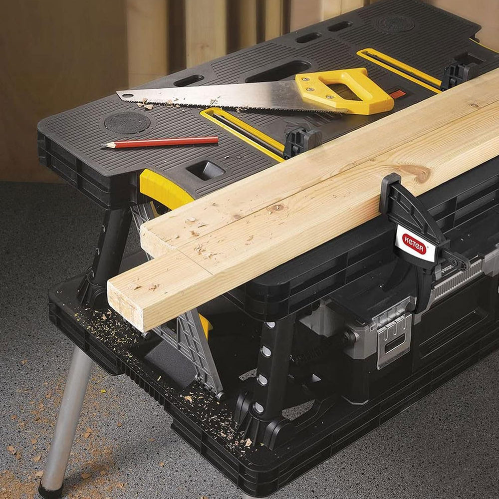Keter Heavy-Duty Folding Workbench with 1,000 Pound Capacity