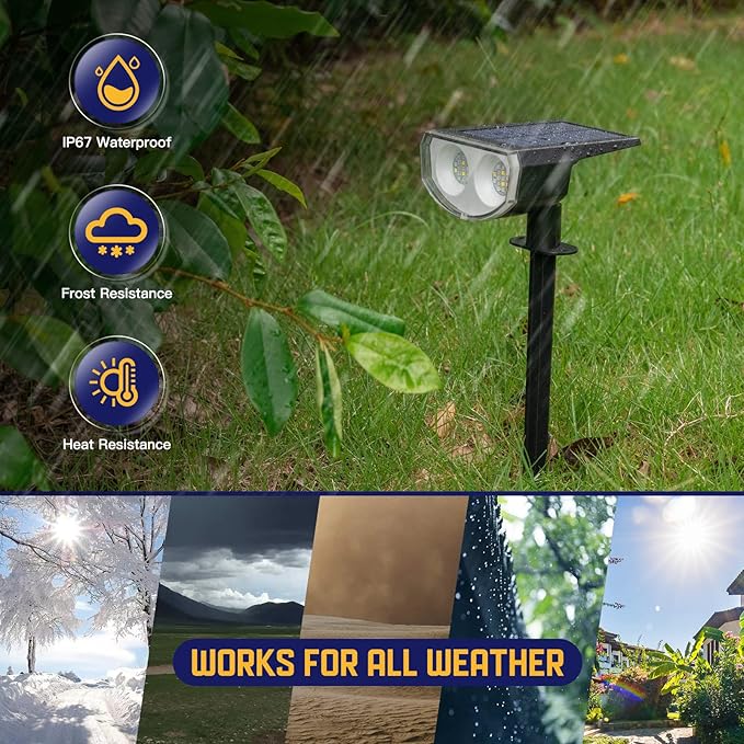 Kyosho Solar Color Spot Lights Outdoor, 9 Lighting Modes Halloween Christmas ...