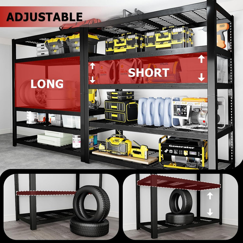 Heavy Duty Garage Shelving,5-Tier Storage Shelves(84" Hx24 Dx55 W),3050L...