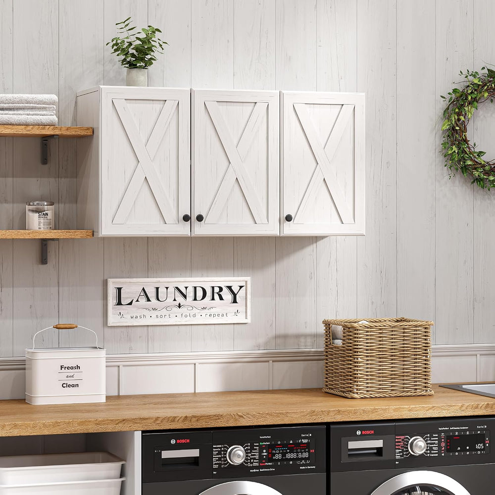 Wall Cabinet, Bathroom Wall Cabinet,Farmhouse Wall Mounted Cabinets for Kitch...