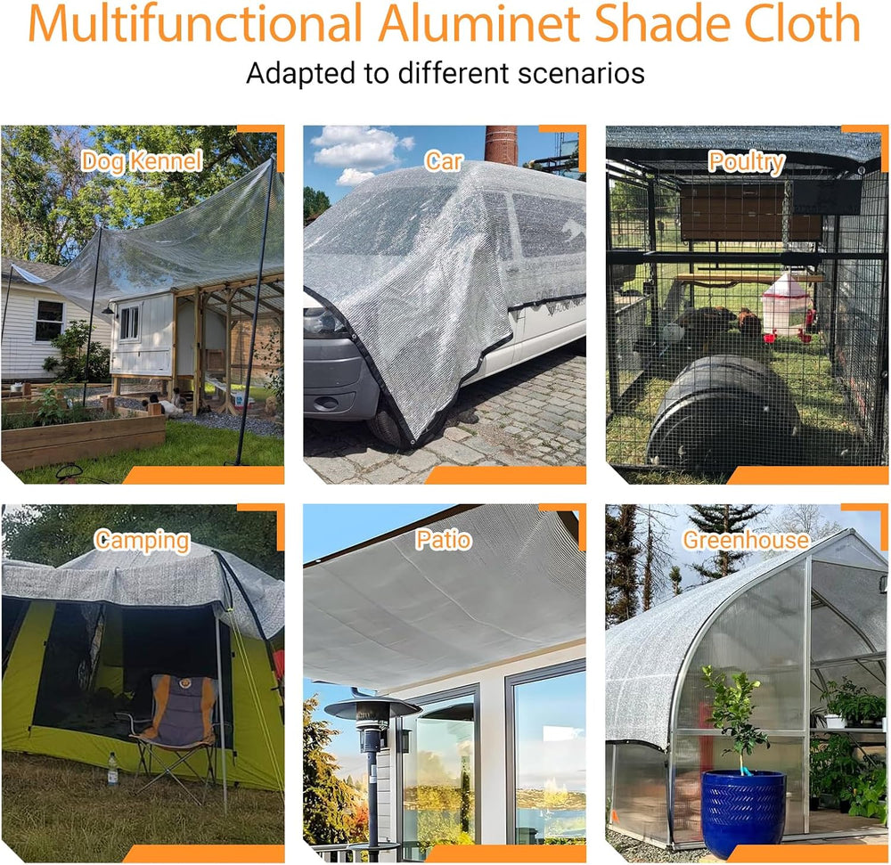 POYEE 12x25ft 85% Aluminet Shade Cloth