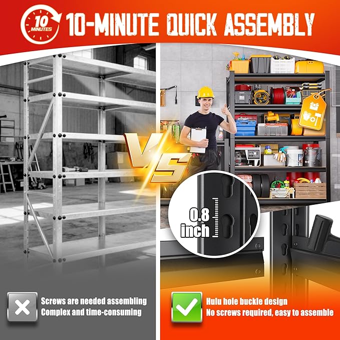 Set of 3 Garage Shelving,3 Tier Garage Storage Shelves,Adjustable Heavy Duty ...